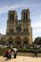 The western facade of the Notre Dame de Paris, France.