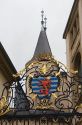 Arms of His Highness the Grand Duke of Luxembourg on the Grand Ducal Palace gate in Luxembourg City, Luxembourg.