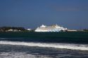 The AIDAaura cruise ship docked at Puerto Limon, Costa Rica.
