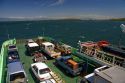 A car ferry traveling on the Gulf of Nicoya from Playa Naranjo to Puntarenas, Costa Rica.