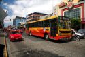 Public transportation city bus in San Jose, Costa Rica.
