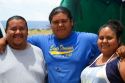 Native Pueblo family members at Santo Domingo Pueblo, New Mexico, USA. MR