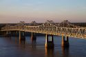 The Natchez-Vidalia Bridges spanning the Mississippi River between Vidalia, Louisiana and Natchez, Mississippi, USA.