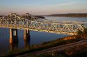 The Natchez-Vidalia Bridges spanning the Mississippi River between Vidalia, Louisiana and Natchez, Mississippi, USA.