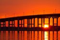 The Biloxi Bay Bridge carries U.S. Route 90 over Biloxi Bay between Biloxi and Ocean Springs, Mississippi, USA.