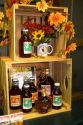 Maple syrup displays at a sugar shack in Lake Odessa, Michigan, USA.