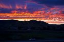 Sunset along Interstate 15 near Dillon, Montana, USA.
