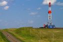 Patterson UTI oil drilling rig along highway 200 west of Killdeer, North Dakota, USA.