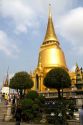 Phra Sri Ratana Chedi at the Temple of the Emerald Buddha located within the precincts of the Grand Palace, Bangkok, Thailand.