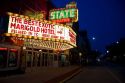 The State Theatre marquee in Traverse City, Michigan, USA.