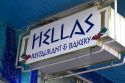 Hellas greek restaurant and bakery at Tarpon Springs, Florida, USA.