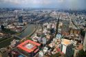 Aerial view of Ho Chi Minh City from the Bitexco Financial Tower, Vietnam.