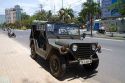 Vintage U.S. military jeep model M-151 on the street in Nha Trang, Vietnam.
