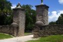 Stone wall entrance at St. Augustine, Florida, USA