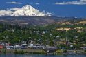 A view of Mount Hood at city of The Dalles, Oregon, USA.