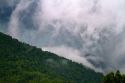 Storm clouds build over the Blue Ridge Mountains at Nantahala Lake, North Carolina, USA.