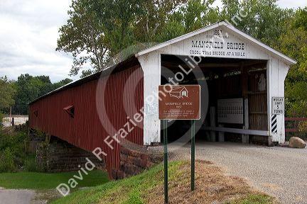 Mansfield Bridge, a covered bridge at Mansfield, Indiana.