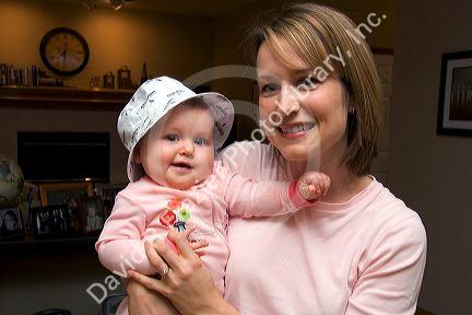 A mother and her infant child. MR