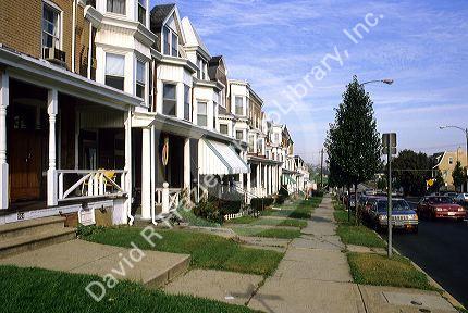 Row houses in Allentown, Pennsylvania.