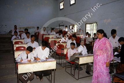 Public school classroom in Delhi, India.
