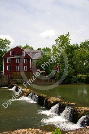 The War Eagle Mill on Rogers Creek at Rogers, Arkansas.war eagle mill, mill, water, waterfall, arkansas, creek, rogers creek, rogers