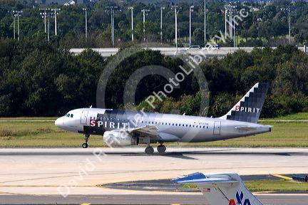 Airbus Airplane ready for take off at the Tampa International Airport, Tampa, Florida.