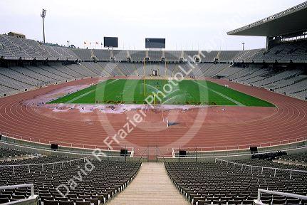 The Olympic Stadium in Barcelona, Spain.