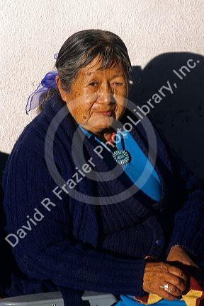 Native American woman in Santa Fe, New Mexico.