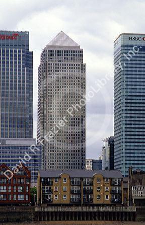New highrise buildings along with old buildings in London, England.