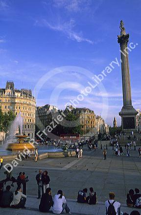 Trafalgar Square in London, England.