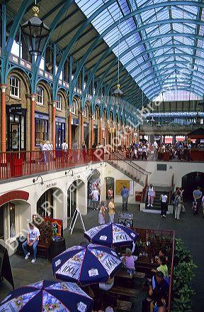 The interior of the Covent Garden Market in London, England.
