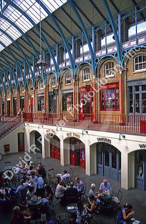 Interior of Covent Garden Market in London, England.