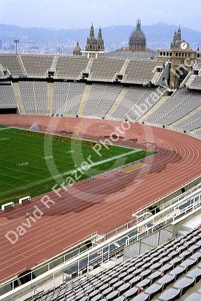 The Olympic Stadium in Barcelona, Spain.