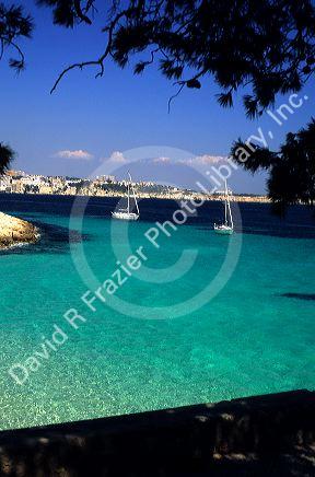 Sailboats at Majorca, Spain.