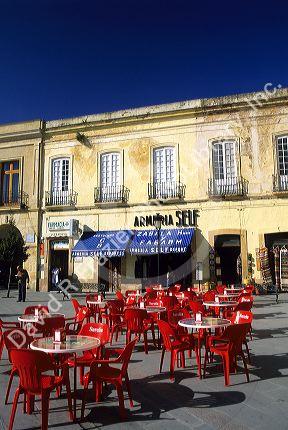Outdoor cafe in Ronda, Spain.