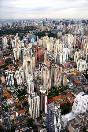 Aerial view of Sao Paulo, Brazil.