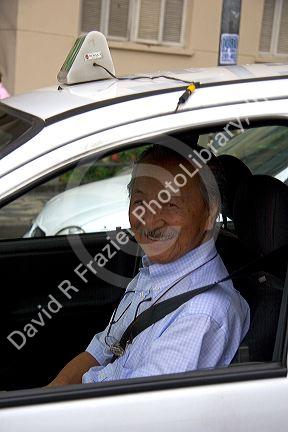 A taxi driver in Sao Paulo, Brazil.