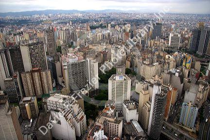 Aerial view of Sao Paulo, Brazil.