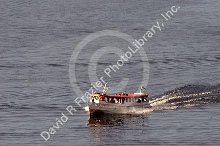Water taxi on the Amazon River at Manaus, Brazil.