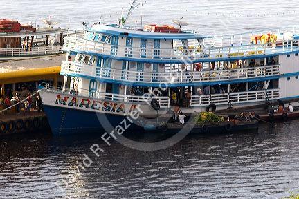 Amazon river boats in Manaus, Brazil.