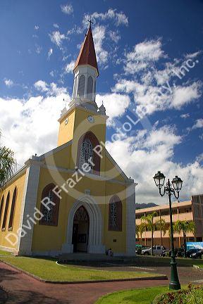 Cathedral de Notre Dame, a catholic church in Papeete on the island of Tahiti.