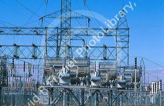 Power sub-station and transformers.