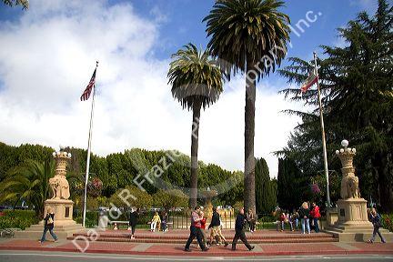 Park in the center of Sausalito, California.