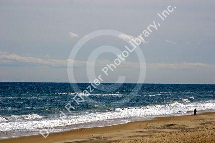 Beach scene at Kitty Hawk, North Carolina.