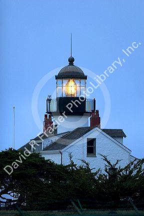 Point Pinos lighthouse at Pacific Grove near Monterey, California.