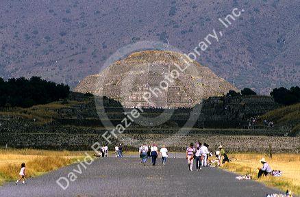 Pyramid of the Moon at Teotihuacan, Mexico.