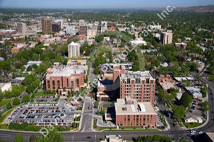 Aerial view of St. Luke's Boise Regional Medical Center, Idaho.