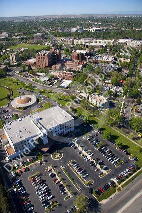 Aerial view of the Idaho Elks Rehabilitation Hospital and St. Luke's Boise Regional Medical Center, Idaho.