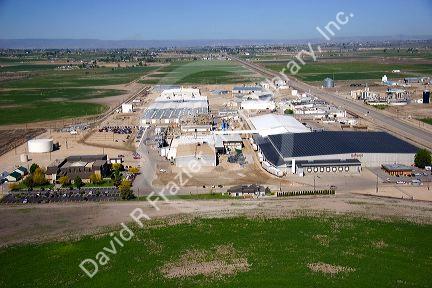 Aerial view of the Simplot potato processing plant in Caldwell, Idaho.
