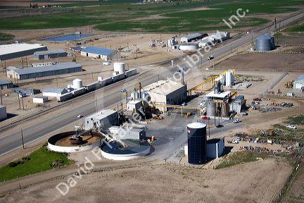 Aerial view of the Simplot potato processing plant in Caldwell, Idaho.